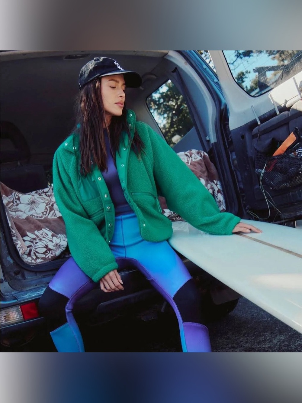 FP Movement Hit The Slopes Jacket in Green Glow - Picture 2 of 6